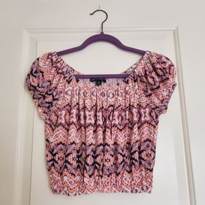 Pink Paisley Crop Top